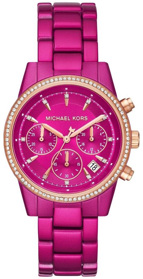 michael kors uhren silber pink|Michael Kors pink edition.